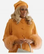Kristen Wiig Tv Series Palm Royale S02 Maxine Simmons Fur Trim Coat
