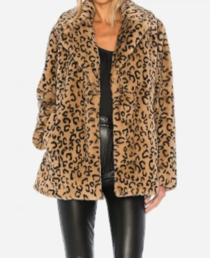 Laya DeLeon Hayes TV Series The Equalizer S04 Delilah Leopard Fur Coat