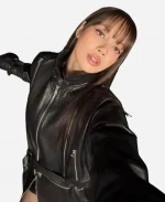 Lisa x Kith Spring 2026 Convertible Leather Coat In Black