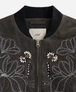 Lisa x Kith Spring 2026 Elara Embellished Bomber Jacket In Black
