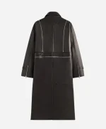 Lisa x Kith Spring Collection 2026 Convertible Black Leather Coat