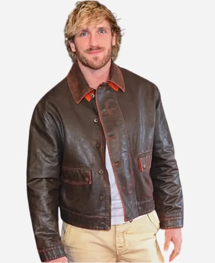 Logan Paul 2026 Super Bowl LX Leather Jacket