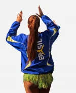 Ludmilla Brazil x Jordan Anthem Track Jacket In Blue