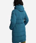 Madelyn Keys Finding Her Edge Adriana Russo Blue Puffer Hooded Coat