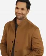 Manuel Garcia-Rulfo The Lincoln Lawyer S04 Mickey Haller Brown Wool Jacket