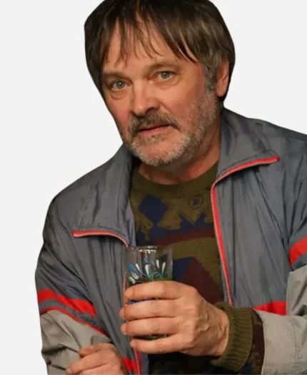 Mark Heap Tv Series Can You Keep a Secret William Fendon Grey Jacket