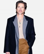 Matt Bomer New York City 2026 Black Overcoat