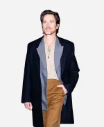 Matt Bomer New York City 2026 Black Wool Overcoat - Jacket Era