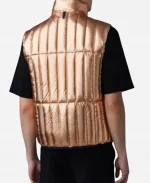 Matt Murray Metallic Rose Gold Puffer Vest