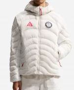 Maxim Naumov The Today Show 2026 Team USA Nike White Puffer Jacket
