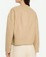 Maya Rudolp Beige Leather Jacket