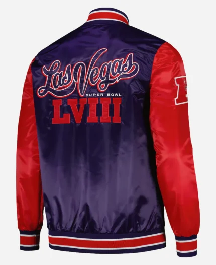 Men's Starter Super Bowl LVIII Purple Full-Snap Varsity Jacket