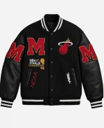 Miami Heat 2026 Mashup Logo Black Varsity Jacket