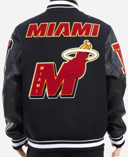 Miami Heat Mashup Black Varsity Jacket