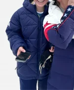 Mikaela Shiffrin Winter Olympics 2026 Milano Cortina Kappa Blue Puffer Jacket