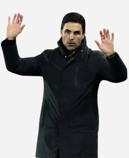 Mikel Arteta Arsenal F.C. Vs Wigan Athletic F.C Black Puffer Jacket