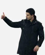 Mikel Arteta Arsenal F.C. Vs Wigan Athletic F.C Black Puffer Jacket - Jacket Era