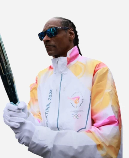 Milano Cortina 2026 Olympic Flame Snoop dogg White Jacket