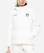 Milano Cortina 2026 Winter Olympics Sergio Mattarella Team Italy EA7 Emporio Armani Ski Puffer Jacket