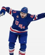 Milano Cortina Olympic 2026 Quinn Hughes Ice Hockey USA Royal Blue Jersey