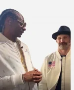 Milano Cortina Olympic Winter Games 2026 Snoop Dogg White Bomber Jacket