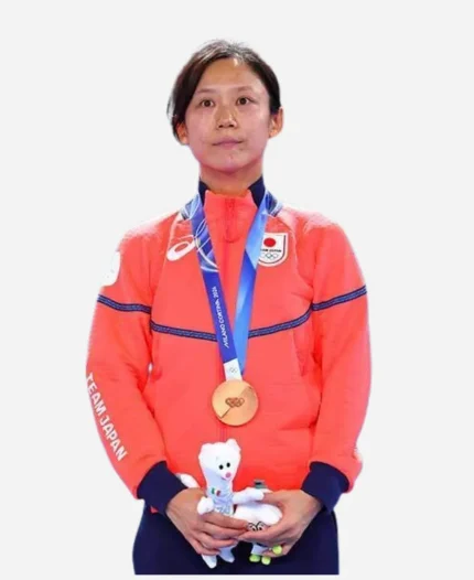Milano Cortina Winter Olympics 2026 Miho Takagi Team Japan Orange Track Jacket
