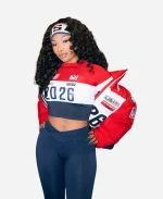  Mi­lano Corti­na 2026 Winter Olympics Megan Thee Team USA Red Puffer Down Jacket