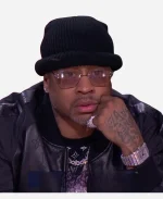 NBA All-Star Weekend Event 2026 Allen Iverson Courtside Black Bomber Jacket