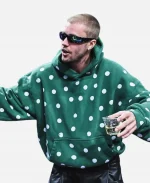 NBA Lakers Game 2026 Justin Bieber Polka Dot Green Hoodie