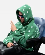 NBA Lakers vs Magic Game 2026 Justin Bieber Polka Dot Oversized Green Hoodie