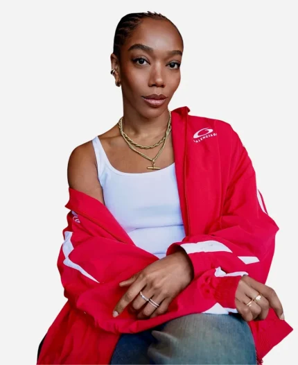 NBA London Game Naomi Ackie Jacket