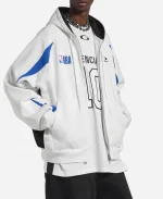 NBA x Balenciaga Oversized White Hoodie