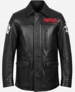 NBHA Open World Black Leather Jacket