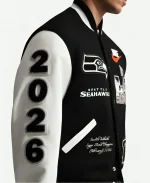 NFL 2026 Super Bowl LX Champions Seahawks Destroyer Jacket In Black And White