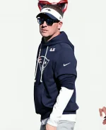 NFL 2026 Super Bowl LX New England Patriots Nike Sideline Navy Blue Pullover Hoodie