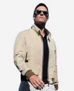 NFL 2026 Super Bowl LX Tom Brady Beige Bomber Jacket
