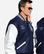 NFL 2026 Super Bowl LX Tom Brady Blue & White Varsity Jacket