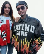 NFL 2026 Super Bowl Lx J Balvin Super Black Leather Jacket