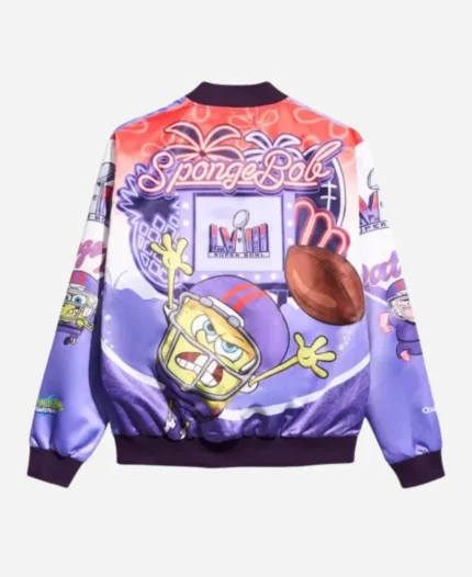NFL Super Bowl LVIII x SpongeBob Purple Varsity Jacket -  For Sale