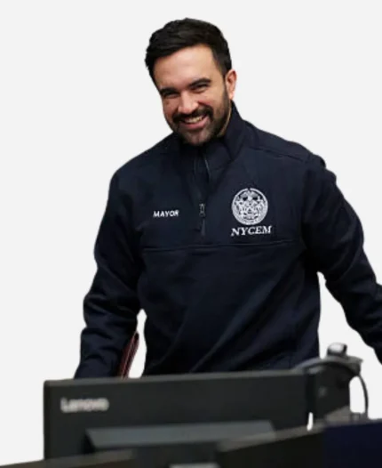 NYC 2026 Press Conference Mayor Zohran Mamdani NYCEM Half Zip Jacket