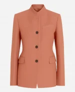Naomi Watts New York 2025 Peach Pink Single-Breasted Blazer
