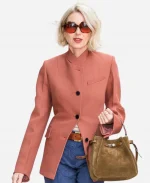 Naomi Watts Peach Pink Single-Breasted Blazer