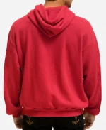 New England Patriots Helmet Graphic Relaxed Red Pullover Hoodie