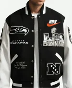 Nike Seattle Seahawks Super Bowl LX Champions Destroyer Varsity Jacket