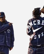 Nike x Concrete Boys Jean Jacket In Blue