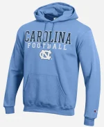  North Carolina Tar Heels Football Stack Sky Blue Hoodie