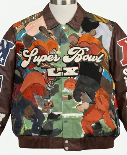 OBJ Jeff Hamilton x kidsuper Super Bowl LX Leather Jacket
