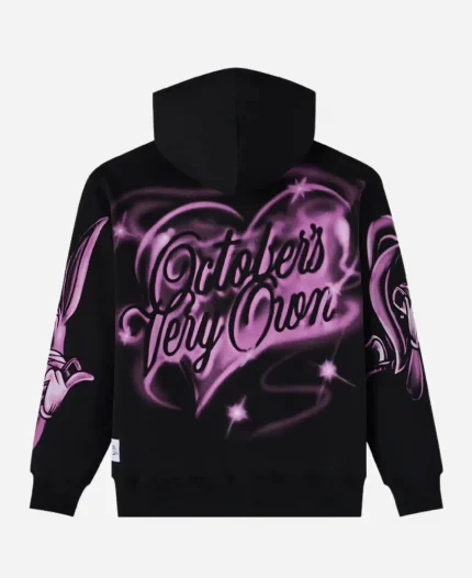 OVO Looney Tunes Airbrush Black Full Zip Hoodie
