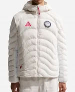 Olympic 2026 Ellie Kam White Bomber Jacket