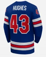 Olympic 2026 Quinn Hughes Ice Hockey USA Jersey - Blue
